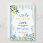 Invitation Douce Mariée Blue Bow Lemon Bridal Shower (Devant)