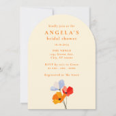 Invitation Douce Mariée Florale Bold Poppy (Devant)