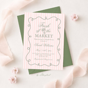 Invitation Douce Mariée Fraîche du Marché