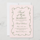 Invitation Douce Mariée Fraîche du Marché (Devant)