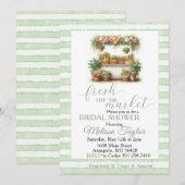Invitation Douce mariée tout juste arrivée sur le marché (Devant / Derrière)