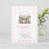 Invitation Douce mariée tout juste sortie du marché (Debout devant)
