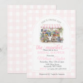Invitation Douce mariée tout juste sortie du marché (Devant / Derrière)
