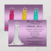 Invitation Douce Mariée Violette Populaire (Devant / Derrière)