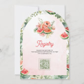 Invitation Douce Mélon Doux Bébé Fille Arche Baby Shower (Dos)