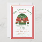 Invitation Douce moche Noël Fête Dames Nuit (Devant)