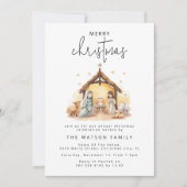 Invitation Douce Nativité de Noël (Devant)