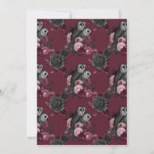 Invitation Douce Nuit de Chasse Couples Shower Gothique et Fl (Dos)