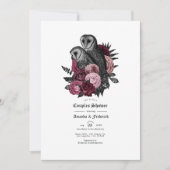 Invitation Douce Nuit de Chasse et Fête de Mariage Gothique p (Devant)