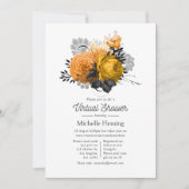 Invitation Douce Nuit d'Halloween Floral Virtuelle (Devant)
