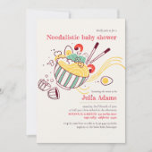 Invitation Douce Nuit Fêtes de Bébé Champignons Italiens Noui (Devant)