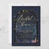 Invitation Douce Nuit Sidérale Zodiaque Lunaire Baby Shower (Devant)