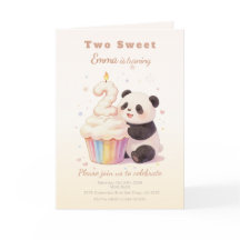 Douce Panda Pastel Bébé 2e Anniversaire
