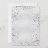 Invitation Douce parties scintillant argent de 16 ans (Dos)