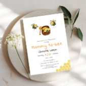 Invitation Douce petite abeille avec une douche de bébé au mi