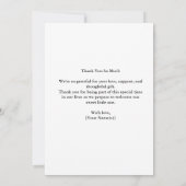 Invitation Douce petite agneau Hydrangea bleue Ballons Merci (Dos)