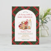 Invitation Douce petite baby shower Biberon de lait marshmall (Debout devant)