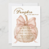 Invitation Douce petite citrouille arc bébé Shower (Devant)