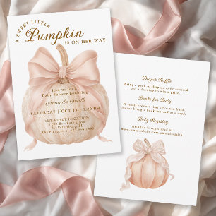 Invitation Douce petite citrouille arc bébé Shower