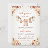 Invitation Douce petite citrouille Baby Shower d'automne (Devant)
