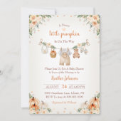 Invitation Douce petite citrouille Fête prénatale de bébé d'a (Devant)