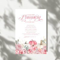 Douce petite citrouille rose florale bébé automne