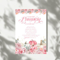 Douce petite citrouille rose florale bébé automne