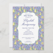 Invitation Douce petite fée florale pour bébé fille (Devant)