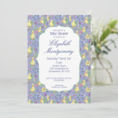 Invitation Douce petite fée florale pour bébé fille (Debout devant)