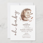 Invitation Douce petite fée hérisson Oh Baby Shower (Devant)
