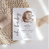 Invitation Douce petite fée hérisson Oh Baby Shower