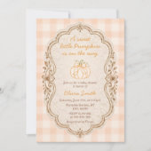 Invitation Douce petite fête de bébé citrouille (Devant)