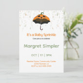 Invitation Douce petite fête de bébé citrouille (Debout devant)