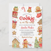 Invitation Douce petite fête de bébé Noël d'hiver Cookie (Devant)