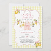 Invitation Douce petite fête prénatale pour bébé Lemon (Devant)