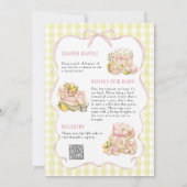 Invitation Douce petite fête prénatale pour bébé Lemon (Dos)
