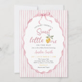 Invitation Douce petite future maman Fête de bébé au citron (Devant)