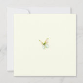 Invitation Douce Petite Papillon Fleurs Bébé Shower (Dos)