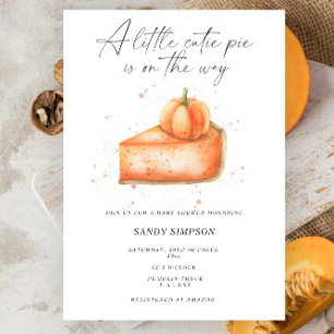 Invitation Douce petite tarte pumpkin shower de bébé d'automn