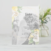 Invitation Douce Photo Citrons & Fleurs Shower de Mariée (Debout devant)