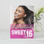 Invitation  Douce photo de 16 Anniversaires (Debout devant)