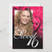 Invitation Douce photo de 16 Anniversaires (Devant)