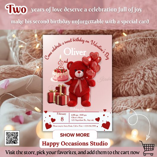Invitation douce pour la Saint-Valentin - 2e anniv