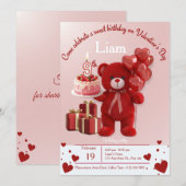 Invitation douce pour la Saint-Valentin - 9e anniv (Devant / Derrière)