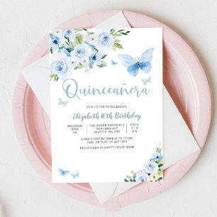 Invitation douce pour les 16 ans à motif floral pa