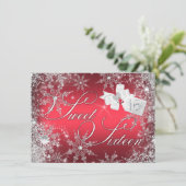 Invitation douce pour les 16 ans - Flocon de neige (Debout devant)
