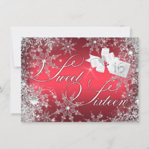 Invitation douce pour les 16 ans - Flocon de neige
