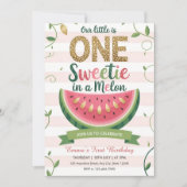 Invitation Douce première année dans un melon (Devant)