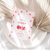 Invitation Douce Première Fête d'Anniversaire de la Fraise de