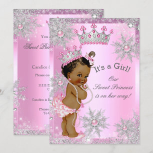 Invitation Douce Princesse Ethnique Baby Shower Wonderland Ro